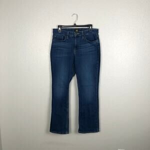 Vintage Lee Women's Bootcut Leg Mid-Rise Blue Jeans Denim Size 10 Short 5-Pocket